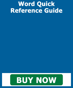 Word Quick Reference Guide. Buy Now.
