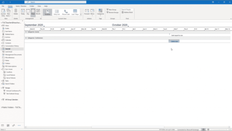 Open the Journal Folder in Outlook- Instructions: A picture of the Journal Folder in Outlook.