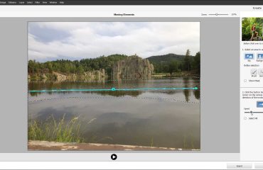 A picture that shows how to create moving elements in Photoshop Elements.