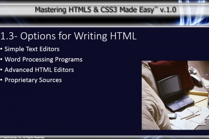 Programs Used to Write HTML - Tutorial: A picture of some of the various types of programs used to create HTML code.