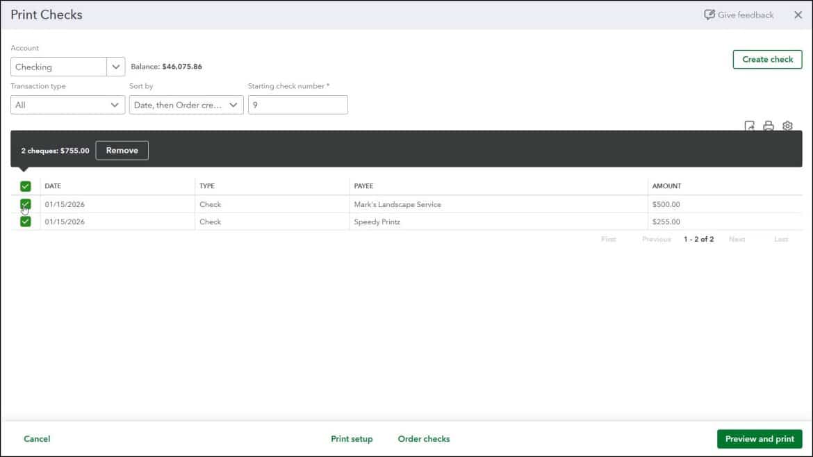 Quickbooks Check Printing How to Print Checks in QuickBooks Online