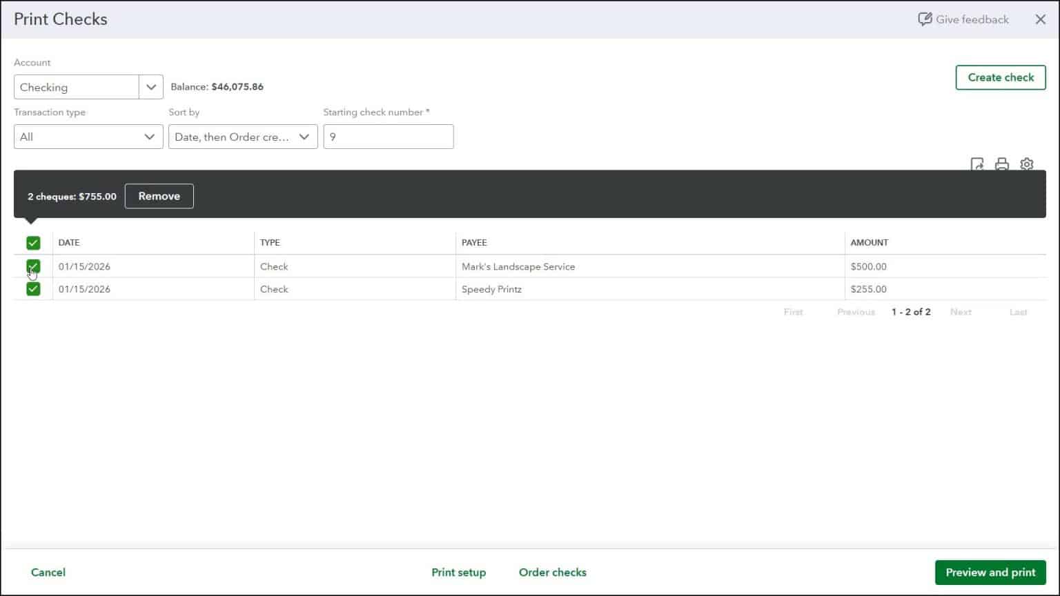Quickbooks Check Printing How to Print Checks in QuickBooks Online