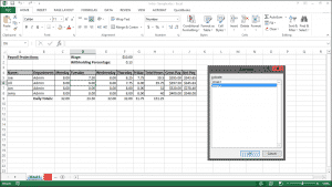 Navigating Worksheets in Excel 2013- Tutorial: A picture of the "Activate" dialog box in Excel 2013.