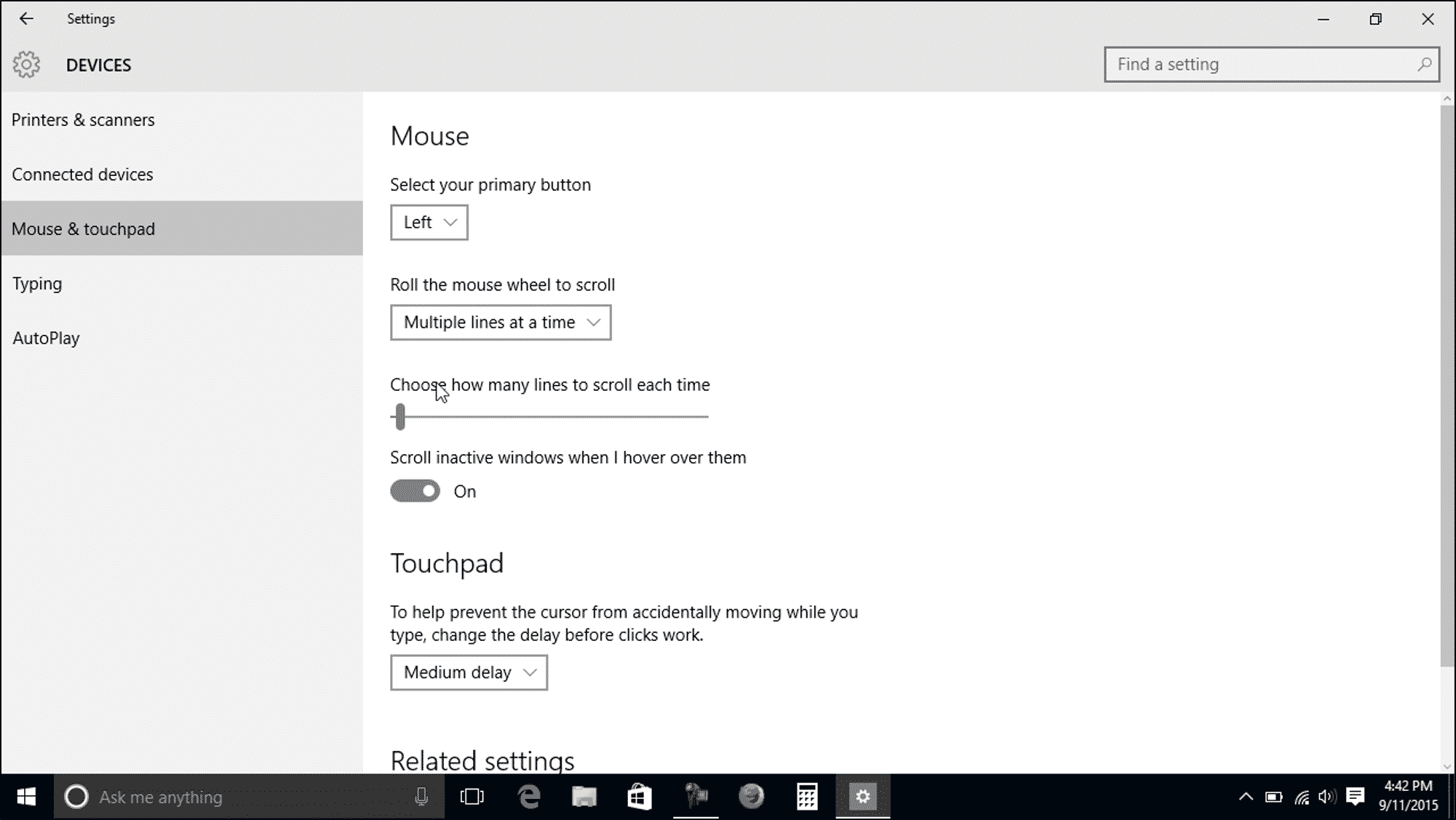 Mouse and Touchpad Settings in Windows 10 Tutorial