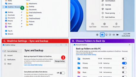 blog-10-19-2026-howtouseonedrivefoldersinfileexplorerinwindows11 An infographic showing how to use OneDrive folders in File Explorer in Windows 11.