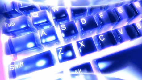 Keyboard Shortcuts from Windows to Macs: A picture of a glowing keyboard.