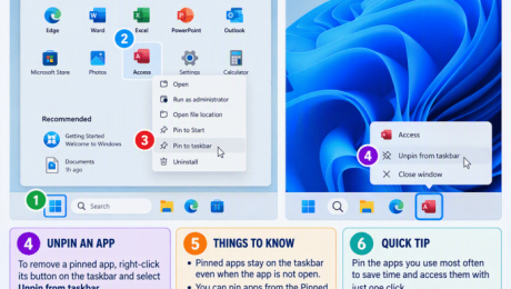 blog-10-22-2026-howtopinappstothetaskbarinwindows11 A picture showing how to pin app to the taskbar in Windows 11.