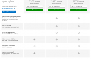 New Office 365 for Business Subscription Plans