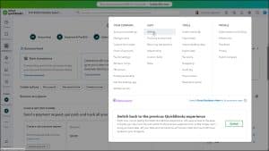 A picture showing how to access the “Lists” page when using lists and pages in QuickBooks Online.