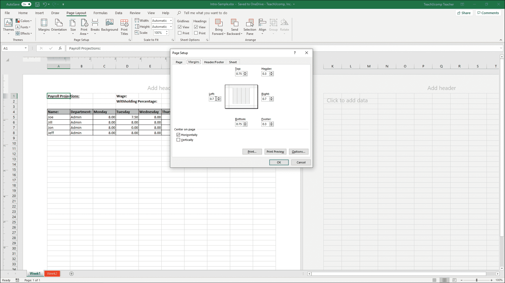 How to Set Margins in Excel