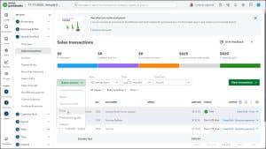 A picture showing how to batch print sales forms in QuickBooks Online.
