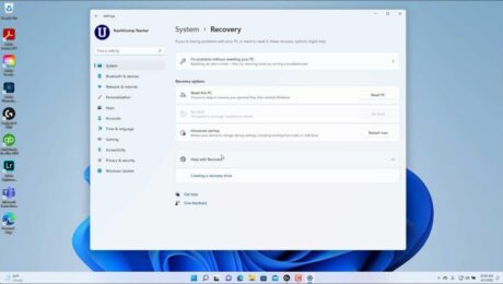 A picture of the Recovery settings in Windows 11.