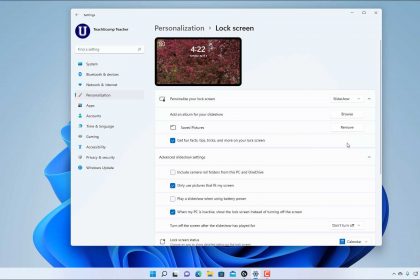 A picture of the Lock Screen settings in Windows 11.