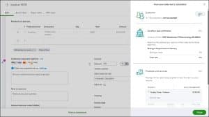 A picture of the sales tax pane that lets you check and change sales tax in sales forms in QuickBooks Online if using the automatic sales tax calculation.