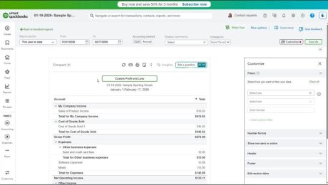 blog-2-19-2026-howtocustomizeareportinquickbooksonline A picture showing how to customize a report in QuickBooks Online by changing the report’s title.