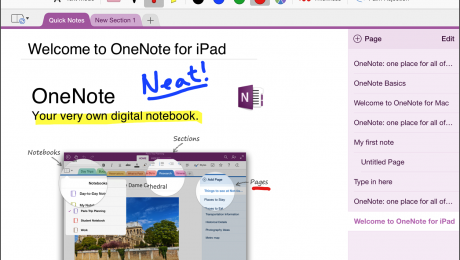 Handwriting in OneNote for iPad Arrives: A picture of handwriting in OneNote for iPad.