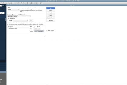 A picture that shows how to create service items in QuickBooks Desktop Pro.