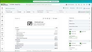 A picture showing how to change the header and footer report settings in QuickBooks Online.
