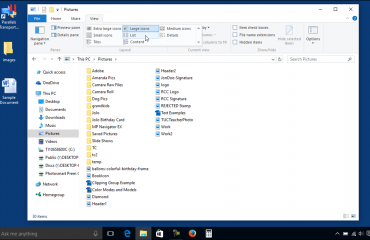 Change the View of a Folder in Windows 10: A picture of a user changing the view of a folder in Windows 10.