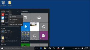 Customize the Start Menu in Windows 10 - Tutorial: A picture of a user adding a tile to the Start Menu in Windows 10.