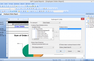 Subreports in Crystal Reports 2013- Tutorial: A picture of the 