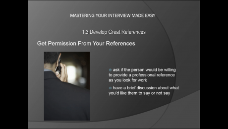 References for a Job Interview - Tutorial: A picture showing the major points from the previous paragraph. 