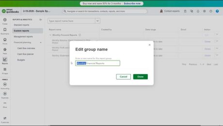 blog-3-5-2026-reportgroupsinquickbooksonline A picture showing how to rename report groups in QuickBooks Online.