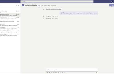 A picture of a user joining a meeting in Microsoft Teams via a previous meeting chat.