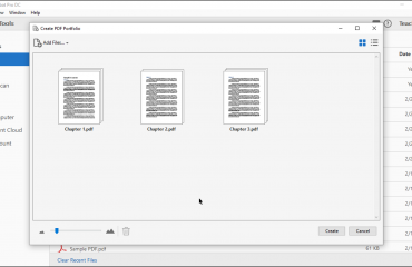 Create PDF Portfolios in Adobe Acrobat: A picture of the “Create PDF Portfolio” dialog box in Adobe Acrobat Pro DC.