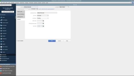 A picture showing how to create a new job in QuickBooks Desktop Pro in the “New Job” window.