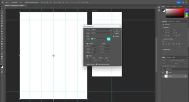 A picture showing how to customize guide layouts in Photoshop.