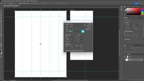A picture showing how to customize guide layouts in Photoshop.