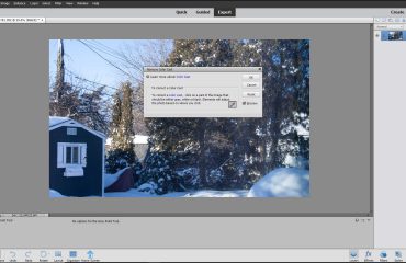 A picture showing how to remove a color cast from a photo in Photoshop Elements.