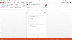Notes Master in PowerPoint- Tutorial: A picture of the "Notes Master" view in PowerPoint 2013.