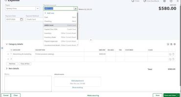 blog-5-15-2026-howtoentercreditcardchargesinquickbooksonline A picture showing how to enter credit card charges in QuickBooks Online when using the “Expense” window.