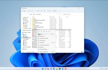 A picture showing how to open a file in Windows 11 using File Explorer.