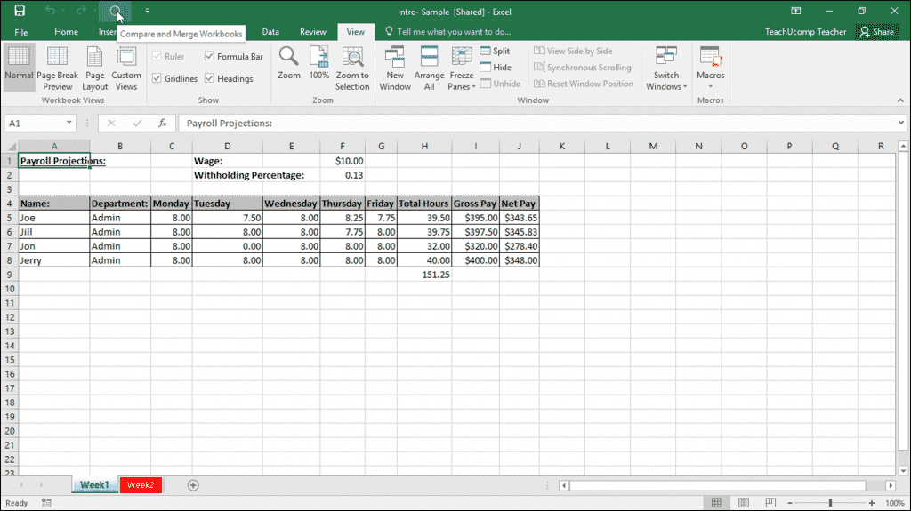  Merge Changes In Copies Of Shared Workbooks In Excel 
