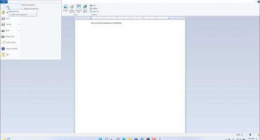 A picture showing how to create a new document in WordPad in Windows 11.