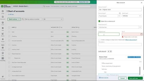 blog-5-27-2026-howtocreatefixedassetsaccountsinquickbooksonline A picture showing how to create Fixed Assets accounts in QuickBooks Online.