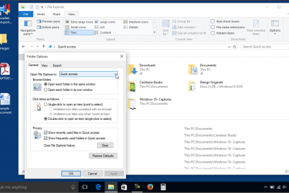 Quick Access in Windows 10 - Tutorial: A picture of the 