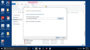 Unzip Files in Windows 10 - Instructions- A picture of the “Extract Compressed (Zipped) Folders” dialog box in Windows 10.