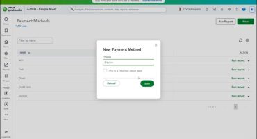 blog-6-17-2026-thepaymentmethodslistinquickbooksonline A picture showing how to create a new payment method in the Payment Methods list in QuickBooks Online.