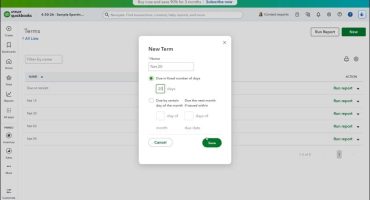blog-6-18-2026-thetermslistinquickbooksonline A picture showing how to create new terms in the Terms list in QuickBooks Online.