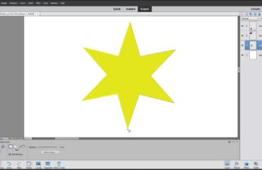 A picture of a user making a selection with the Polygonal Lasso Tool in Photoshop Elements.
