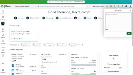 blog-6-25-2026-howtosubmitfeedbackinquickbooksonline A picture showing how to submit feedback in QuickBooks Online.