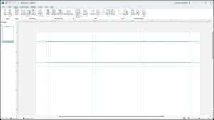A picture of a user clicking and dragging in a publication page to insert a text box in Publisher.