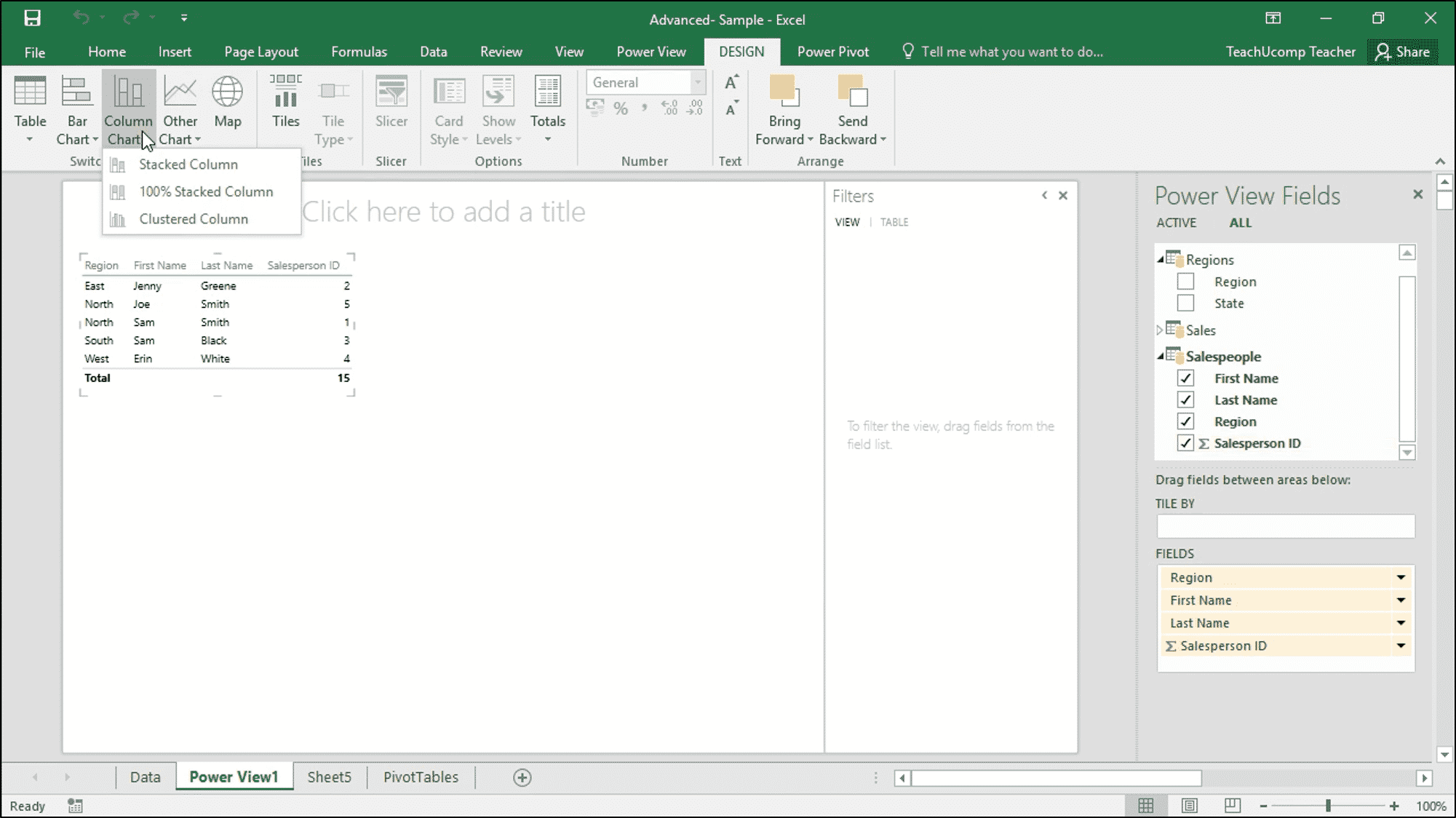 Excel Charts Greyed Out