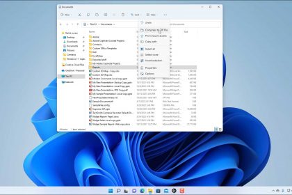 A picture showing how to zip a folder in Windows 11.