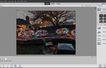 A picture of a user editing an image in Quick edit mode in Photoshop Elements.