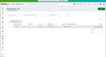 blog-6-9-2026-howtousethereminderslistinquickbooksonline A picture showing how to use the Reminders List in QuickBooks Online to manage upcoming recurring transactions.